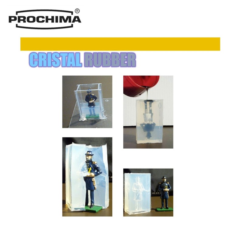 Gomma Siliconica Trasparente da colata CRISTAL RUBBER A+B - Prochima  Originale