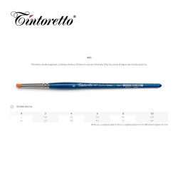 Pennelli Tintoretto - Tondo angolare in pelo sintetico Ambra - Serie 947
