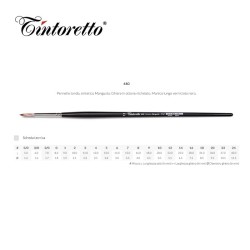 Pennelli Tintoretto - Tondo in pelo sintetico Mangusta - Serie 480