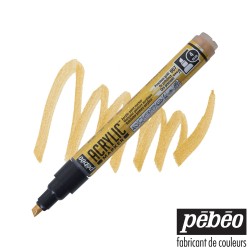 Pébéo Acrylic Marker - Pennarello Acrilico Oro - Punta a Scalpello da 4 mm