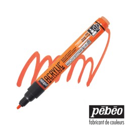 Pébéo Acrylic Marker - Pennarello Acrilico Arancio - Punta Tonda da 1,2 mm