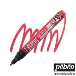 Pébéo Acrylic Marker - Pennarello Acrilico Rosso - Punta Tonda da 1,2 mm