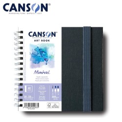 Canson Montval Art Book - Blocco di carta per acquerello 20x20 cm - 24 fogli a grana fine da 300 gr.